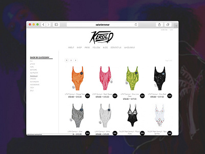 Kerol D. Apparel Catalogue apparel catalogue colorfull ecommerce fashion modern neon pop ui ui design web design website