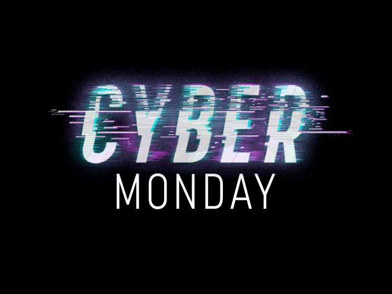 Cyber Monday Glitch Animation animation cyber cyber monday glitch neon social typography