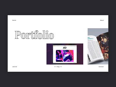 Portfolio catalogue concept design grid interace modern photo portfolio typograhy ui website