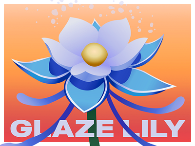 Glaze Lily at Liyue Harbor. design illustration typography vector