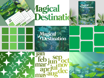 Calender Magical Destination Moodboard adobe anime branding calender design graphic design icon illustration illustrator mockup moodboard photoshop typography