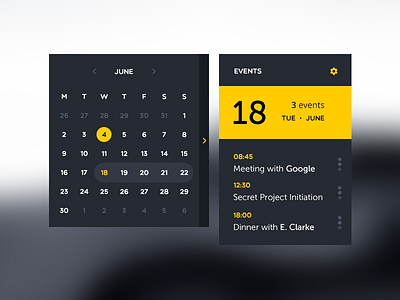 Calevent button calendar event icons kit menu minimalistic project ui