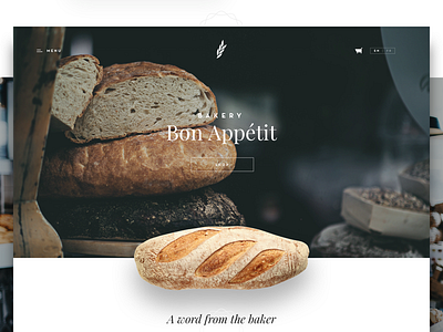 BAKERY - Bon Appétit bakery design font food menu restaurant site typography ui ux web