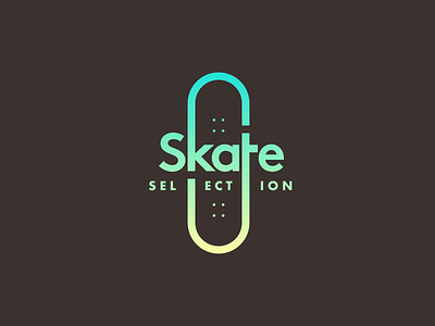 Skate Selection – 19/26 Daily Logo Challenge doublealphabetchallenge illustration line logo logotype selection skate skateboard skating typography
