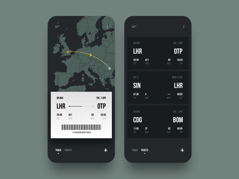Flight Tracker app clean design flight fly graphic design icon illustration interface ios minimal mobile sketch ticket tracker type typography ui ux web