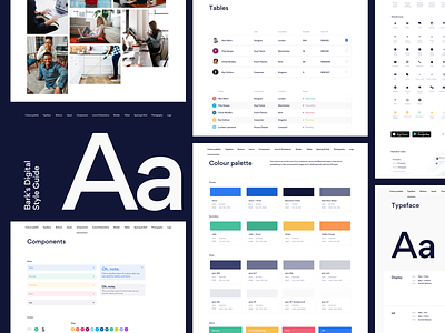 Bark — Style Guide clean colour design guide palette photography style typography ui ux web