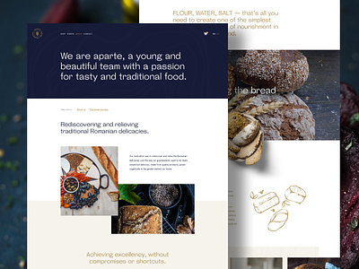 aparte — About about bakery branding design food icon logo mobile restaurant typography ui web