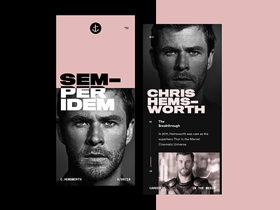 Semper Idem app article branding design minimal mobile responsive thor typography ui ux