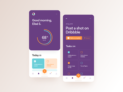 Tasks android app clean dailyui design ios list mobile progress tasks to do typography ui ux web