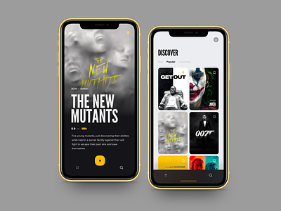 Movies App android app design ios mobile movies typography ui ui design ux web
