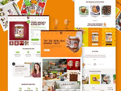 Pip & Nut | Shopify Store homepage illustration layout minimal online store peanut butter responsive shopify ui ux website