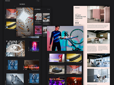 Penson architects clean homepage interiors layout minimal portfolio responsive ui ux web website