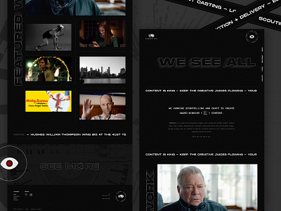 Panoptica branding clean design film filmmaker homepage portfolio site responsive ui ux web website