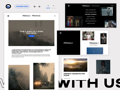 Progress Films clean design grid homepage layout minimal portfolio responsive ux web website
