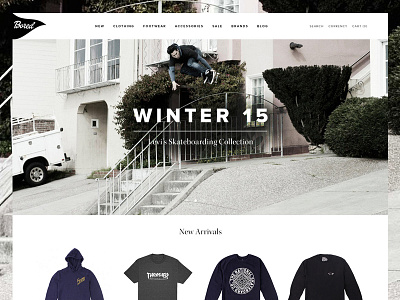 Bored Of Southsea - Homepage brand clean commerce fashion full width homepage minimal simple skateboarding store web