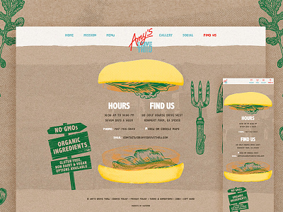 Amy's Drive Thru - Burger Footer