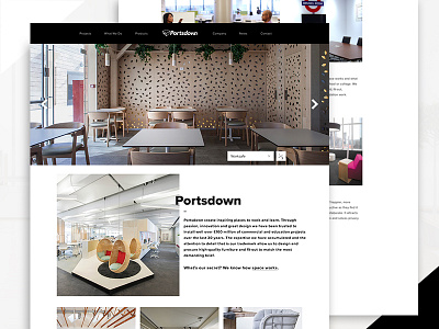 Portsdown Furniture clean furniture homepage landing page layout minimal slick typographic typography ui ux whitespace