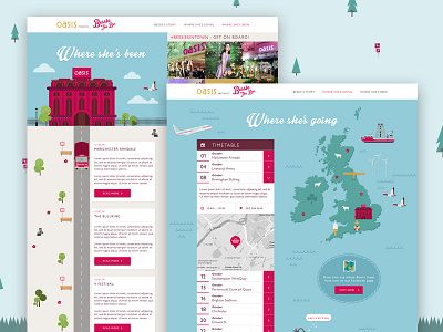 Bessie's routine adaptive bus clothing colourful flat illustration microsite oasis responsive routine shop ui ux