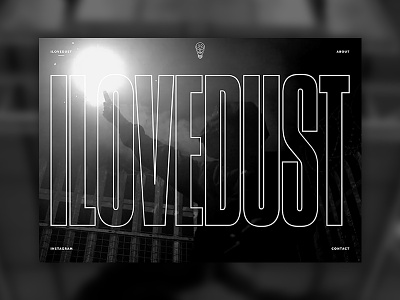 ilovedust black and white digital homepage illustration ilovedust landing page minimal responsive type ui video website