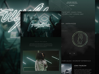 Fully Alive | Forerunner Music band christian homepage music one page site ui ux web web design website