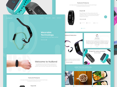 Nuband Watches | Homepage apple watch clean digital watch fitness watch fitness website homepage minimal nuband ui ux watch website web