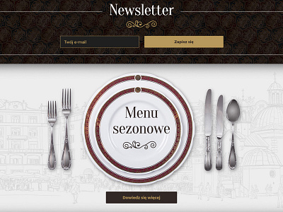 Wierzynek homepage call to action cta featured luxury newsletter ui