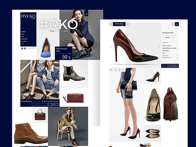 ryłko concept bag ecommerce fashion product productpage sale shoes simple ui ux webdesign woman