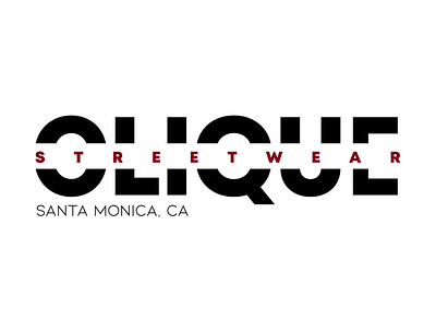 CLIQUE Streetwear branding design logo logo design logodesign logos logotype streetwear typography vector