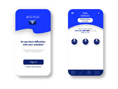 Agenda UI Mockup