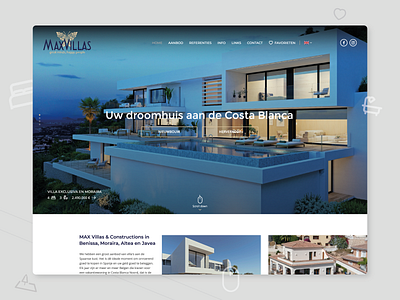 Max villas real estate broker house houses interface luxury property real estate realtor spain ui ux villa web