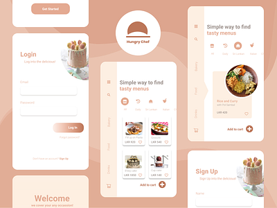 Hungry Chef - App for a food delivery startup