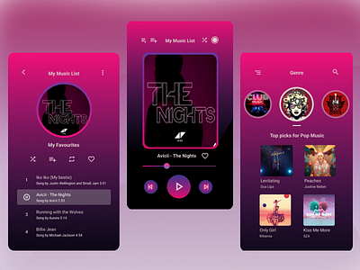 Music Player app design mobile app music player ui ux