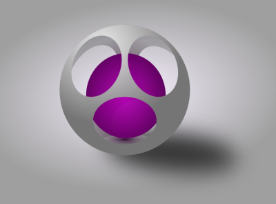 3-D ball illustration logo vector