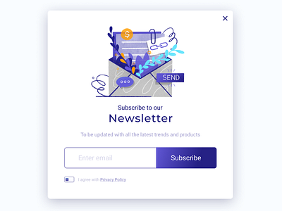 PopUp newsletter popup subscribe form