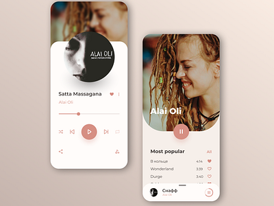 Music player mobile app design music music player player ui