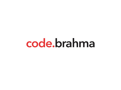 code.brahma code creative logo simple text typography