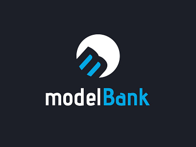 Model Bank Logo bank code creative logo simple text typography