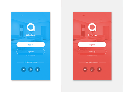 Login Screen android blue login mobile red sign in sign up ui ux