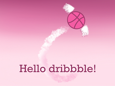 Hello dribbble! ball branding design hello dribbble hellodribbble icon illustration logo print sport web wings