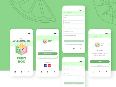 Sign in / Sign up in to FRUIT BOX app