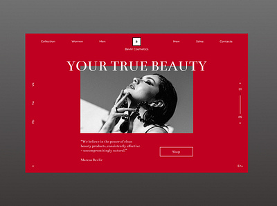 Landing page cosmetics interface landing landing design landing page landing page design landingpage web web design website website design