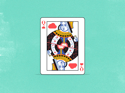 Heart queen card heart illustration poker queen technology vector woman