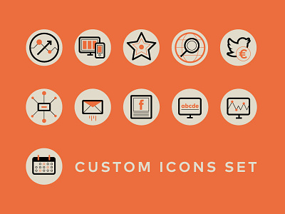 Icons Set business flat icon icons minimal outline set simple social ui