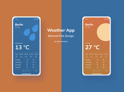 Weather App Flat Design app design branding designcommunity flat design flat ui flat ui design flatdesign ios app design ui design weather weather app weather forecast