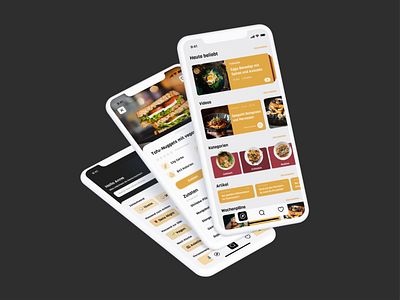 Food Cooking Recipe App 🥑🥬🍳 app design app designer berlin cooking cooking app deutsch figma german german designer ios app design kochapp kochen mockup recipe recipes rezepte rezepte app ui design