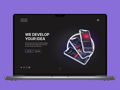 NEON App Agency Website Design