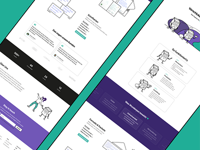 Landing Page Design Letterz branding contact email figma hero illustration landing page mailing robots startup ui design website