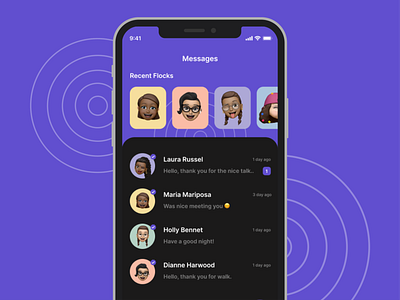 Flock App app app design branding chat communication emoji figma gender ios app design memoji navigation travel ui ui design ux woman