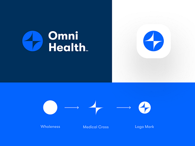 Omni Health App Identity app branding health logo icon identity design logo minimalist logo vector design