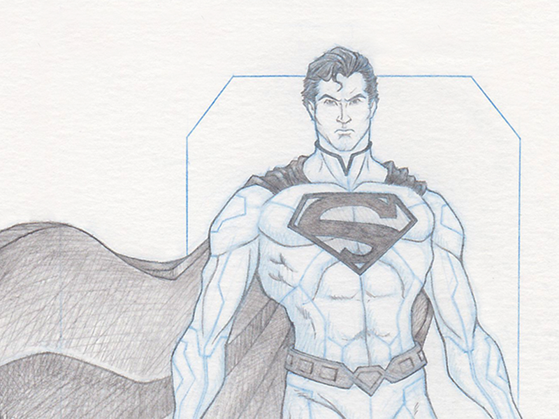 Premium Photo | A cartoon drawing of a man with a superman costume  generative ai